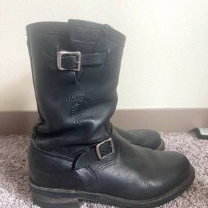 VINTAGE Chippewa Men's USA-Made Black 97863 Engineer Work Boots, Size 12EE